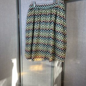 ModCloth lined chevron print skirt